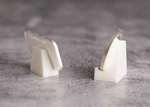3D Printed Coin Stand Set β 4 Sizes for Coins & Bullion β Black or White Display Holders