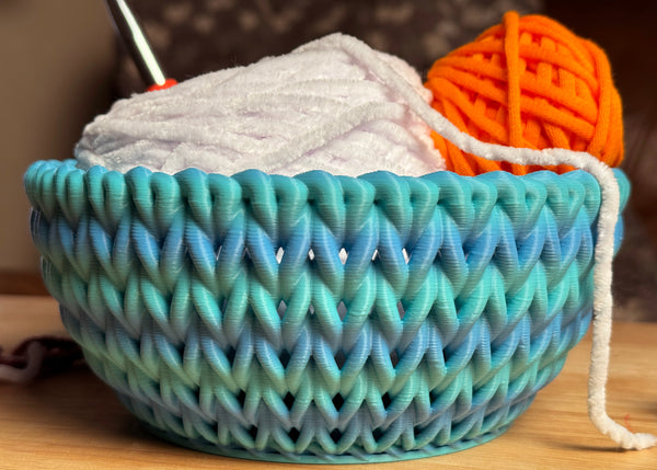 Handcrafted 3D Printed Knitted Bowl | 6.5" Diameter | Home Decor Accent