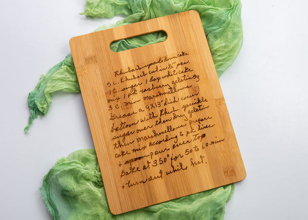 Recipe Cutting Board - Engraved Handwritten Recipe