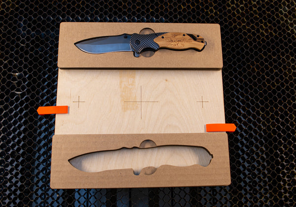 Laser Jig For Pocket Knife Engraving - File Only - Template SVG, AI, & PDF