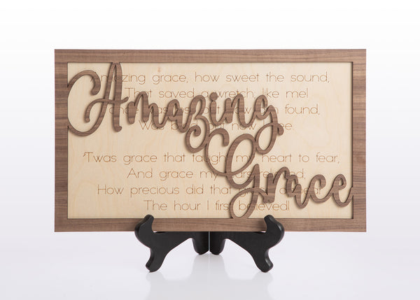 Amazing Grace Song Plaque