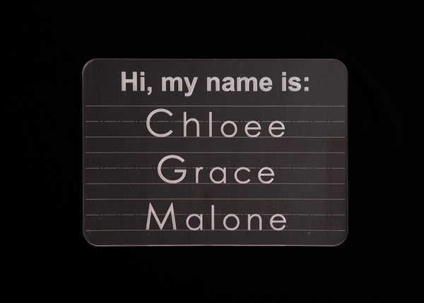 Handwriting practice acrylic tracing board.