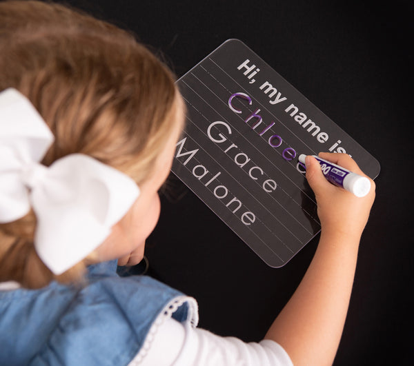 Handwriting practice acrylic tracing board.