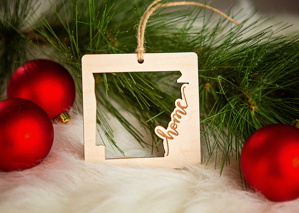 Laser Cut State Christmas Ornaments