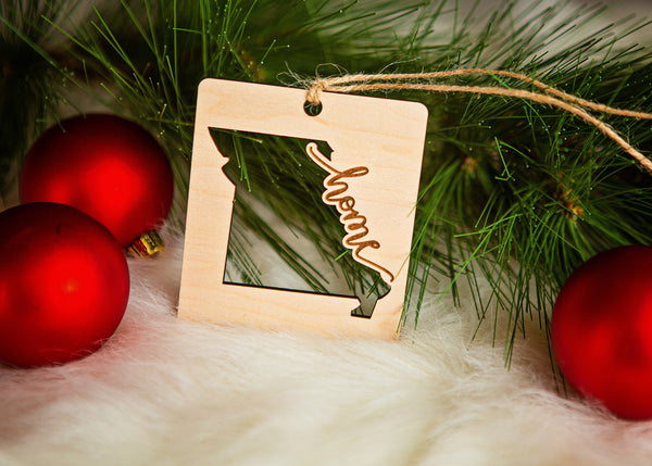 Laser Cut State Christmas Ornaments