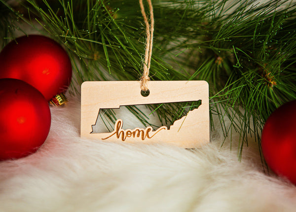 Laser Cut State Christmas Ornaments