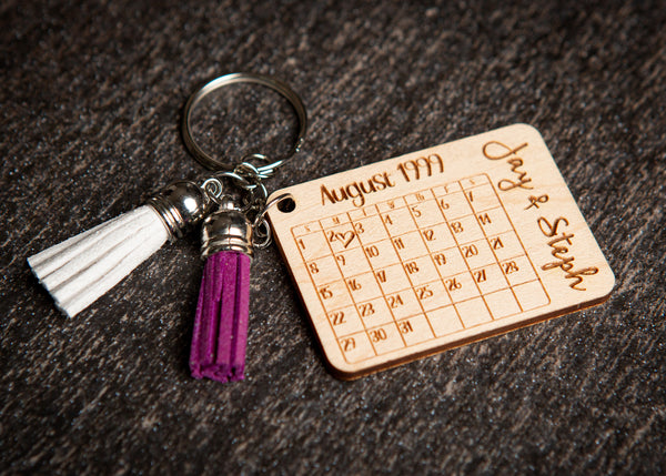 Personalized Calendar Keychain