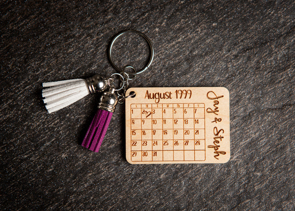 Personalized Calendar Keychain