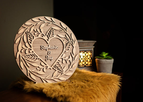 Layered Personalized Heart Plaque