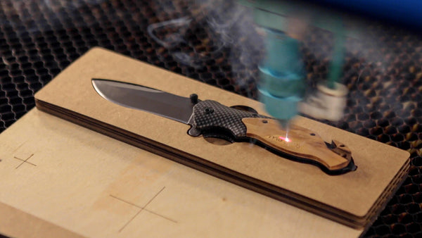 Laser Jig For Pocket Knife Engraving - File Only - Template SVG, AI, & PDF
