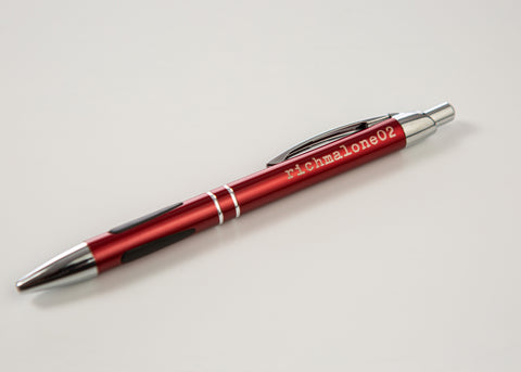 Rich Malone laser engraved ink pen